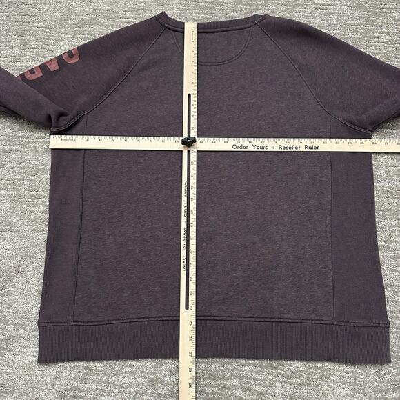 Carhartt Sweatshirt Womens 2XL Purple Crewneck Sleeve Graphic Fleece Pullover - Picture 10 of 12